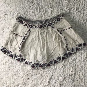 Free People Embroidered Skort with Pockets